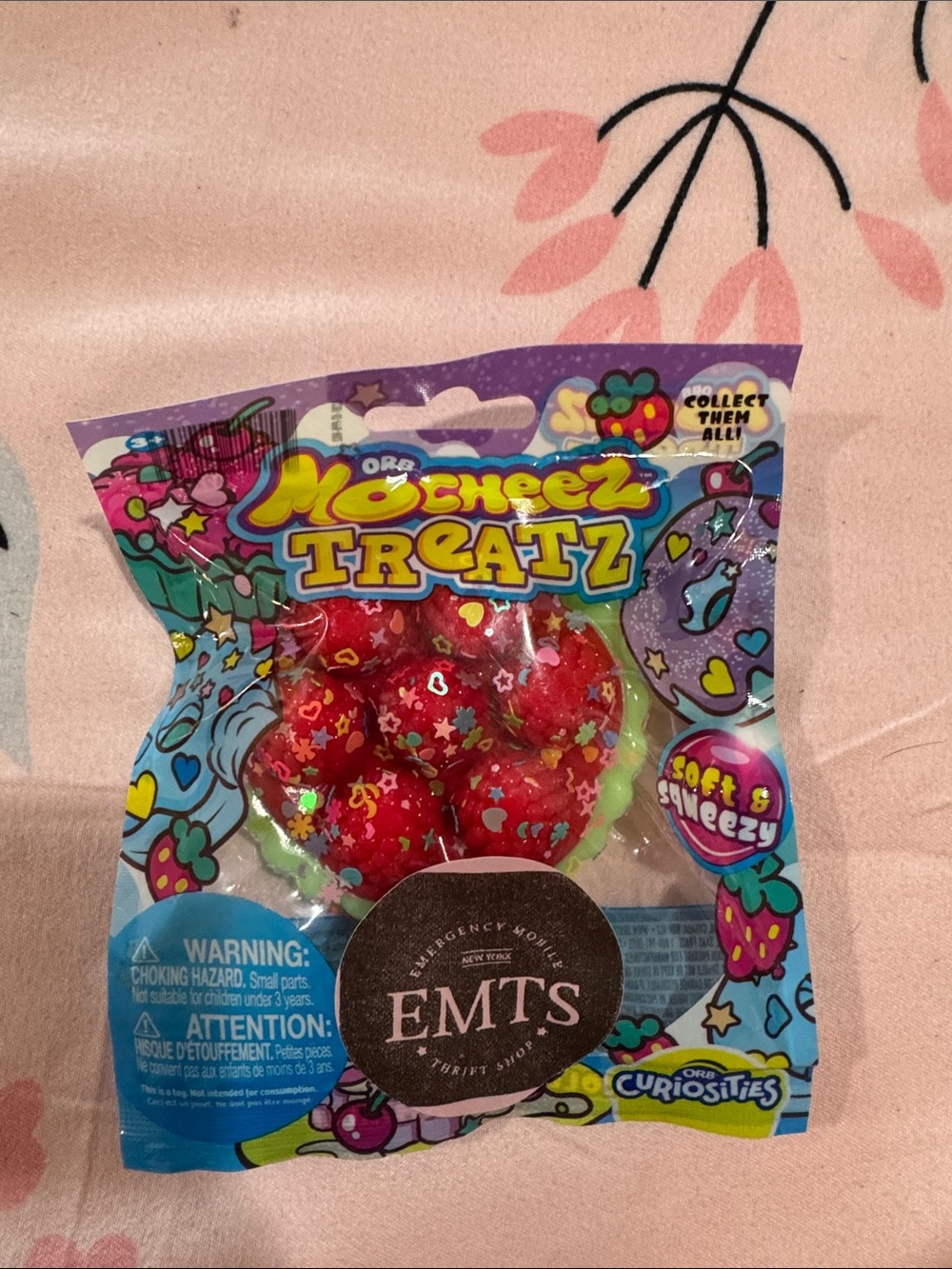 MoCheez Treatz Soft & Squeezy Strawberry Toy - Red